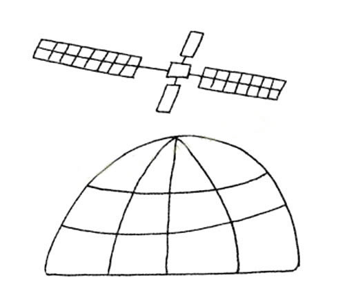 人造卫星简笔画图片 人造卫星怎么画