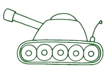 学画坦克简笔画图片 坦克怎么画