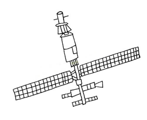 人造卫星简笔画图片 人造卫星怎么画