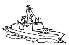 驱逐舰简笔画图片 驱逐舰怎么画