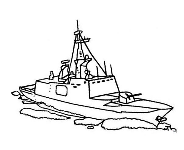驱逐舰简笔画图片 驱逐舰怎么画
