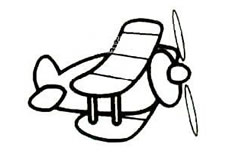 老式双翼飞机简笔画图片 双翼飞机怎么画