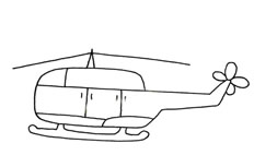 简单的直升飞机简笔画图片怎么画