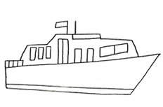 幼儿学画轮船简笔画图片怎么画