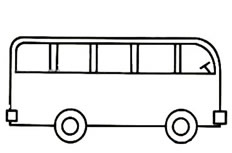简单公共汽车简笔画 公共汽车怎么画