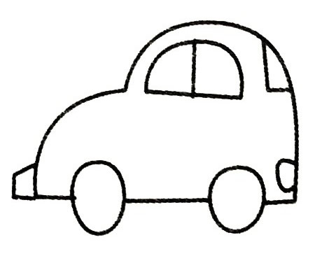 小汽车简笔画图片怎么画
