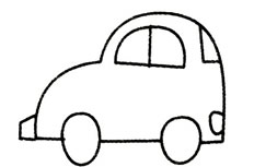 小汽车简笔画图片怎么画
