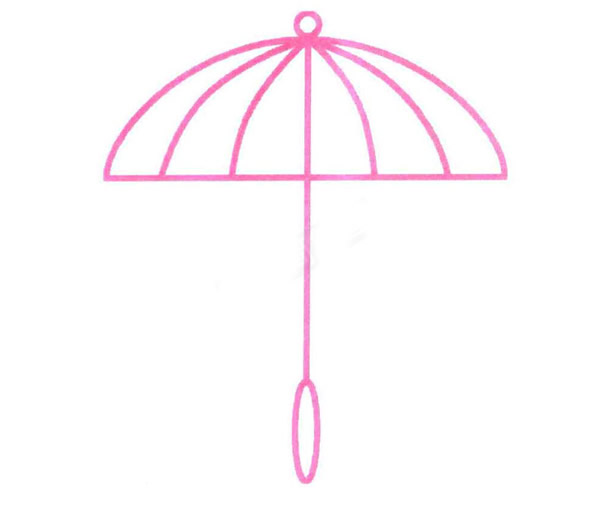 彩色雨伞简笔画图片 雨伞怎么画