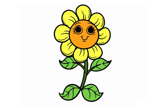卡通向日葵简笔画图片 向日葵怎么画