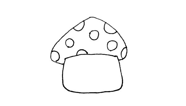 蘑菇屋简笔画彩色图片 蘑菇怎么画