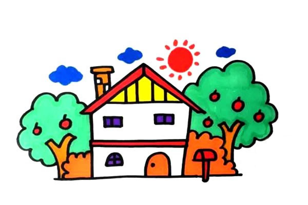 小房子简笔画彩色图片 小房子怎么画