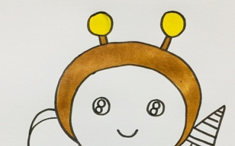 卡通小蜜蜂简笔画图片 蜜蜂怎么画