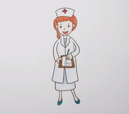 护士简笔画图片怎么画