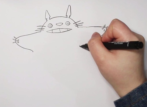 小梅和龙猫简笔画图片怎么画