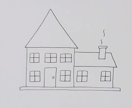房屋简笔画图片 房屋怎么画