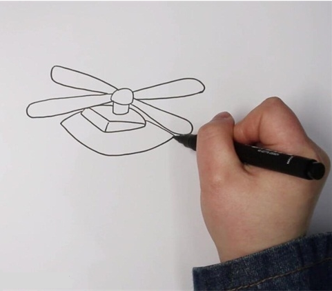 直升机简笔画图片 直升机怎么画