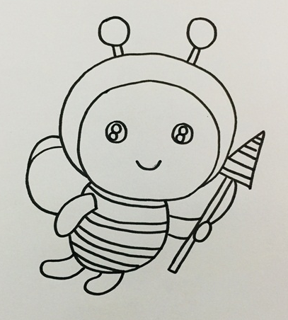 卡通小蜜蜂简笔画图片 蜜蜂怎么画