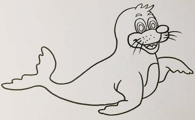 可爱海豹简笔画图片 海豹怎么画