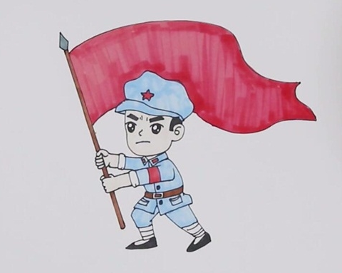 红色革命烈士简笔画图片怎么画