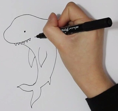 公牛鲨简笔画图片怎么画
