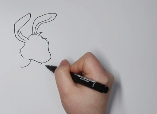 小白兔小灰兔简笔画图片怎么画