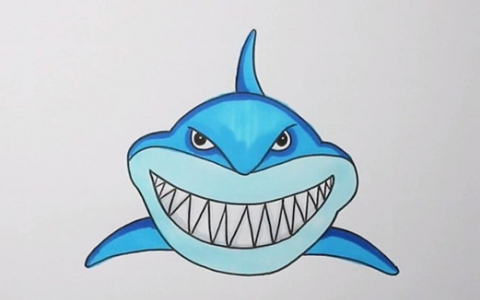 巨齿鲨简笔画图片 巨齿鲨怎么画