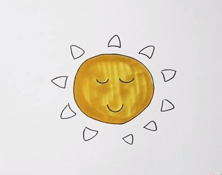 太阳简笔画图片 太阳怎么画