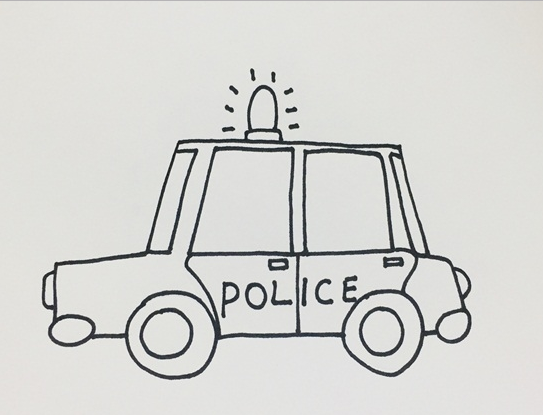 卡通警车简笔画图片 警车怎么画