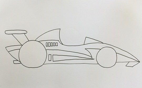 超级简单的赛车简笔画图片怎么画