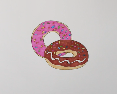 甜甜圈简笔画图片 甜甜圈怎么画