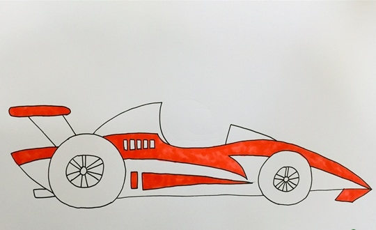 超级简单的赛车简笔画图片怎么画
