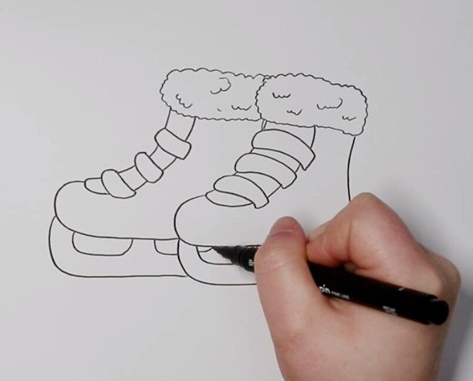 溜冰鞋简笔画图片 溜冰鞋怎么画