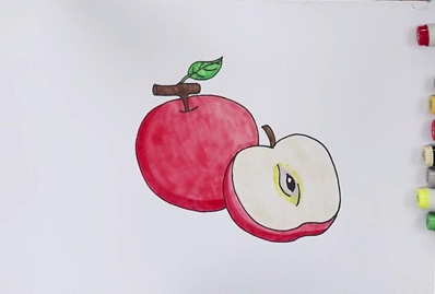 苹果简笔画图片 苹果怎么画