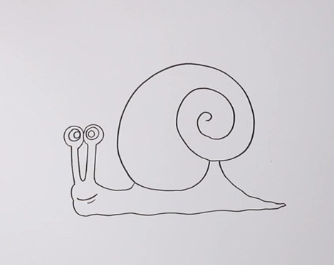 蜗牛简笔画图片 蜗牛怎么画