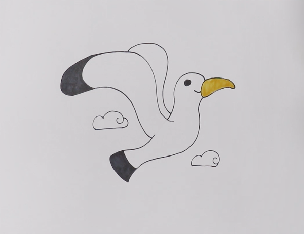 海鸥简笔画图片 海鸥怎么画