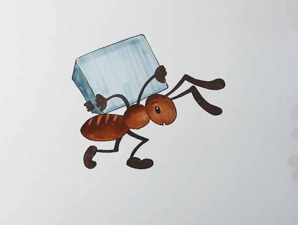 蚂蚁搬家简笔画图片 蚂蚁搬家怎么画