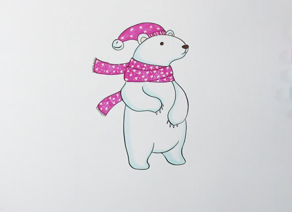 北极熊简笔画图片 北极熊怎么画