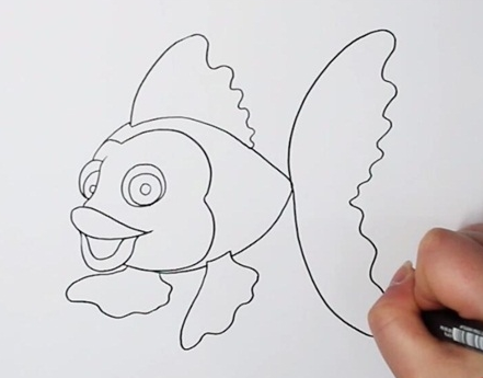 金鱼简笔画图片 鱼怎么画