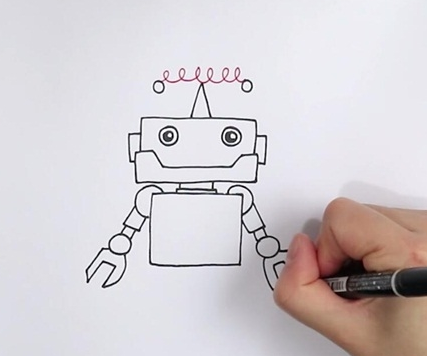 机器人简笔画图片 机器人怎么画