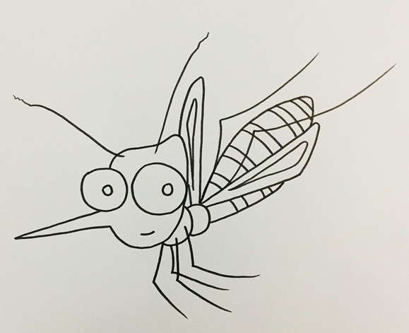 蚊子简笔画图片怎么画