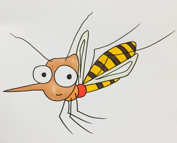 蚊子简笔画图片怎么画