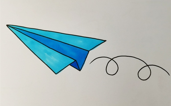 纸飞机简笔画图片怎么画