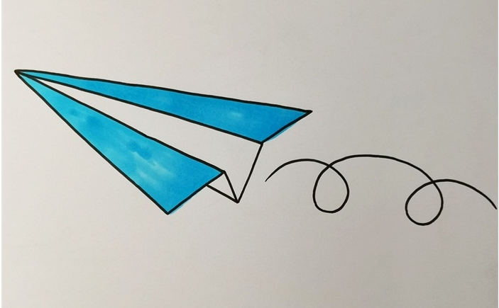 纸飞机简笔画图片怎么画