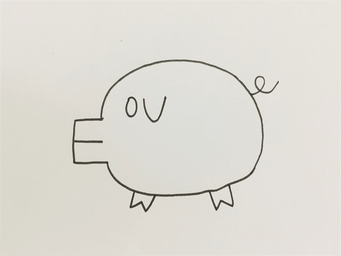 字母猪简笔画图片 猪怎么画