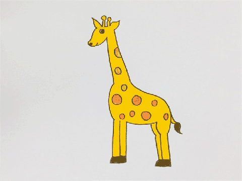 长颈鹿简笔画图片怎么画