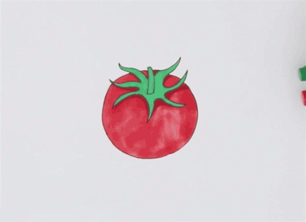 西红柿简笔画图片怎么画