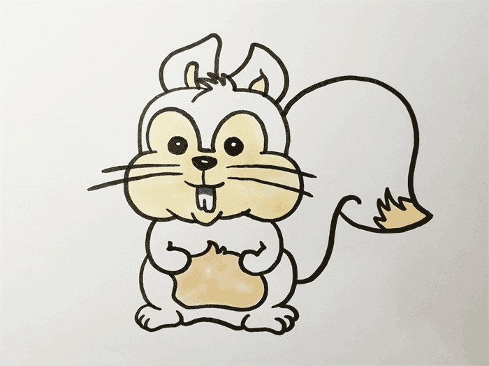 可爱的松鼠简笔画图片怎么画