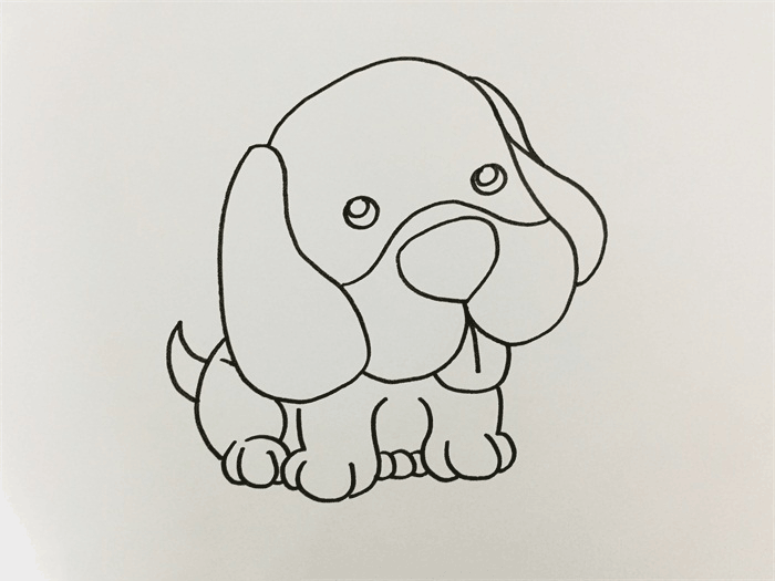 小狗简笔画图片 小狗是怎么画的
