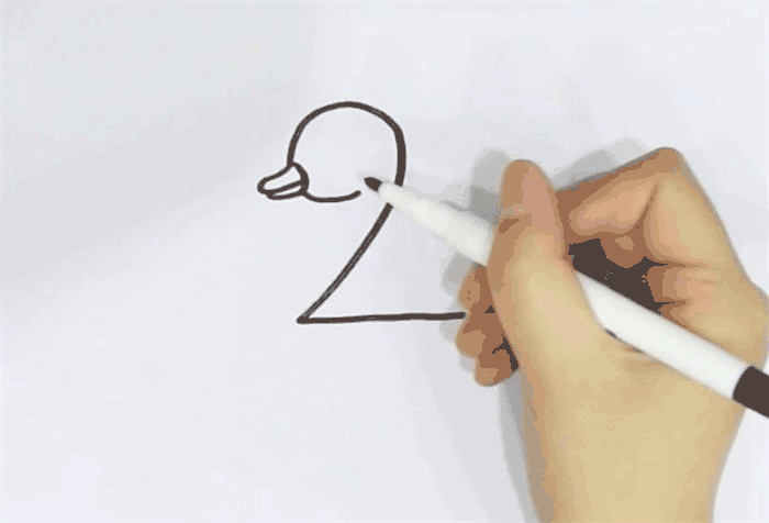 数字2画鸭子简笔画图片 鸭子怎么画
