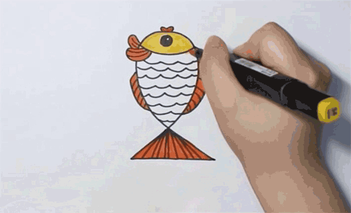 数字2画小鱼图片 鱼怎么画